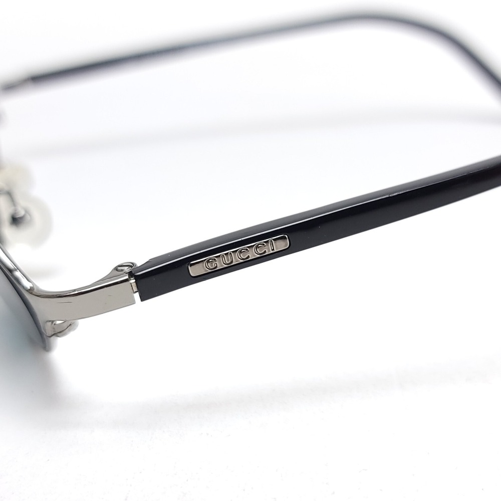 Gucci GG 1668 836 Womens Oval Eyeglass Frames Gunmetal Silver‎ 135 Italy - Picture 6 of 8